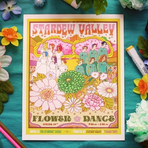 11x14 Inch Stardew Valley Event Poster Prints The Flower Dance
