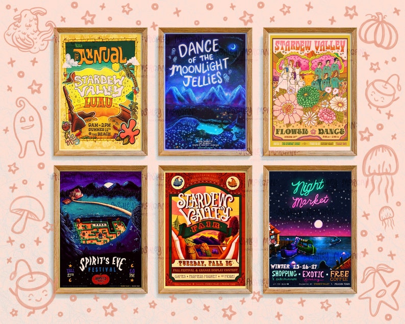 11x14 Inch Stardew Valley Event Poster Prints ALL NINE POSTERS!!