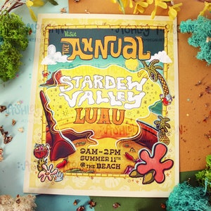 Plakat wydarzenia Luau w Stardew Valley - wydruk artystyczny