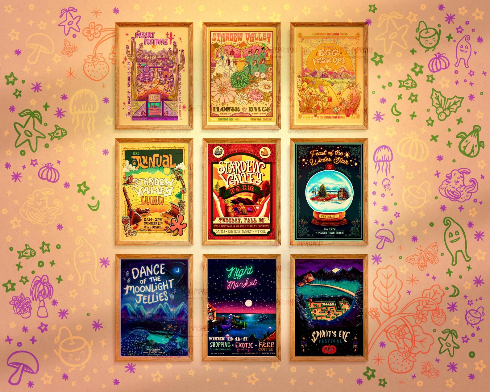 11x14 Inch Stardew Valley Event Poster Prints!