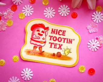 Nice Tootin' Tex Die-Cut Sticker