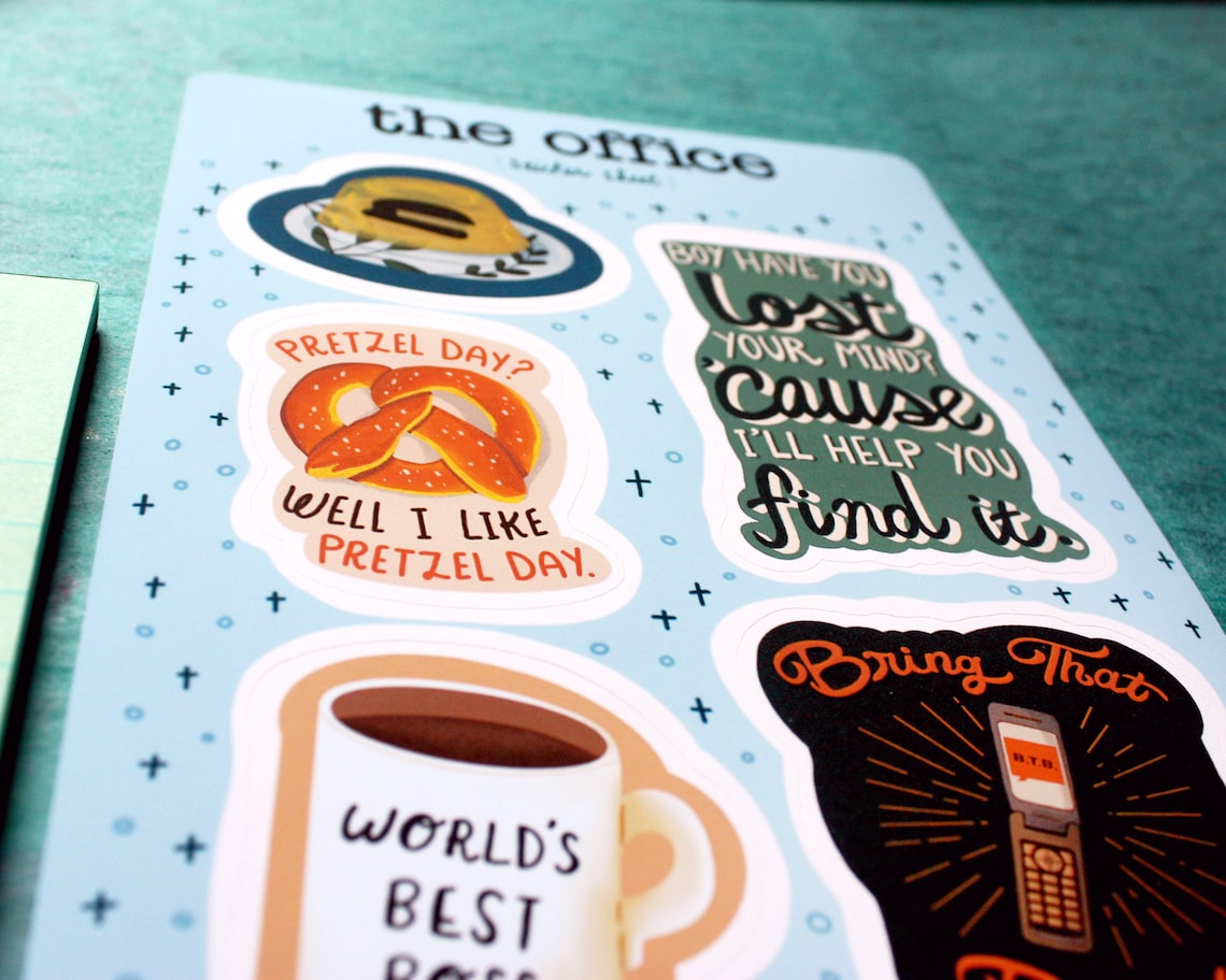 The Office Quotes Sticker Set Etsy