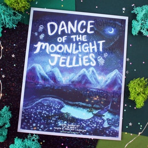 Plakat wydarzenia Dance of the Moonlight Jellies - wydruk artystyczny