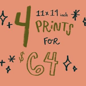 11x14 Art Print Set: Choose Any Four