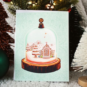 Gingerbread Crossing Holiday Greeting Card