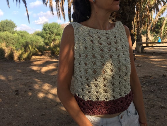 Suéter calado tejido a dos agujas para 2025 mujer