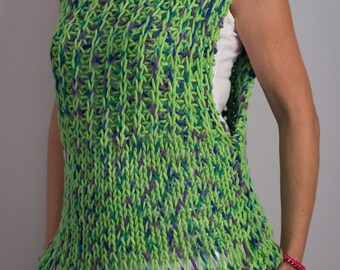 dos agujas chaleco bolero tejido a crochet