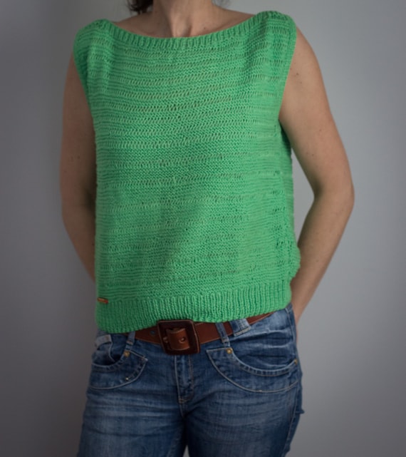 Thread sweater with a beautiful openwork, hand kn… - image 2