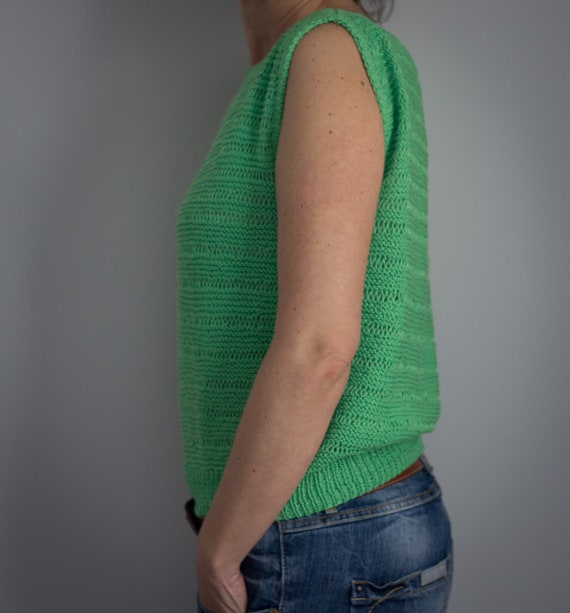 Thread sweater with a beautiful openwork, hand kn… - image 4