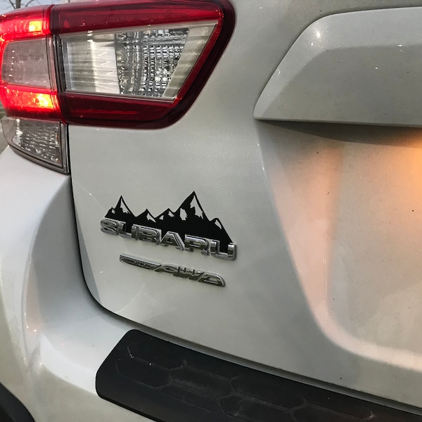 Mountain badge decal for Subaru, Decal for Crosstrek, Crosstrek badge mountain decal, Mountain decal