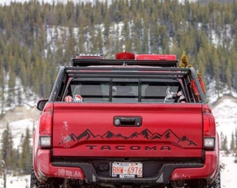 Tacoma Tailgate Mountain Decal, Large Mountain Decal, 4runner back window sticker