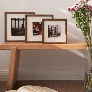 MOUNTAIN- HSH Solid Wood Picture Frame, Rustic Walnut Wood Photo Frame Set, Size from 6" to 21.6", Hardwood Frame Set