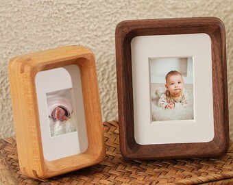 MINI- HSH Massivholz Mini Bilderrahmen, rustikaler Walnuss Teakholz Fotorahmen, Größe von 3 "bis 10" , Craft Hartholzrahmen, personalisiertes Geschenk