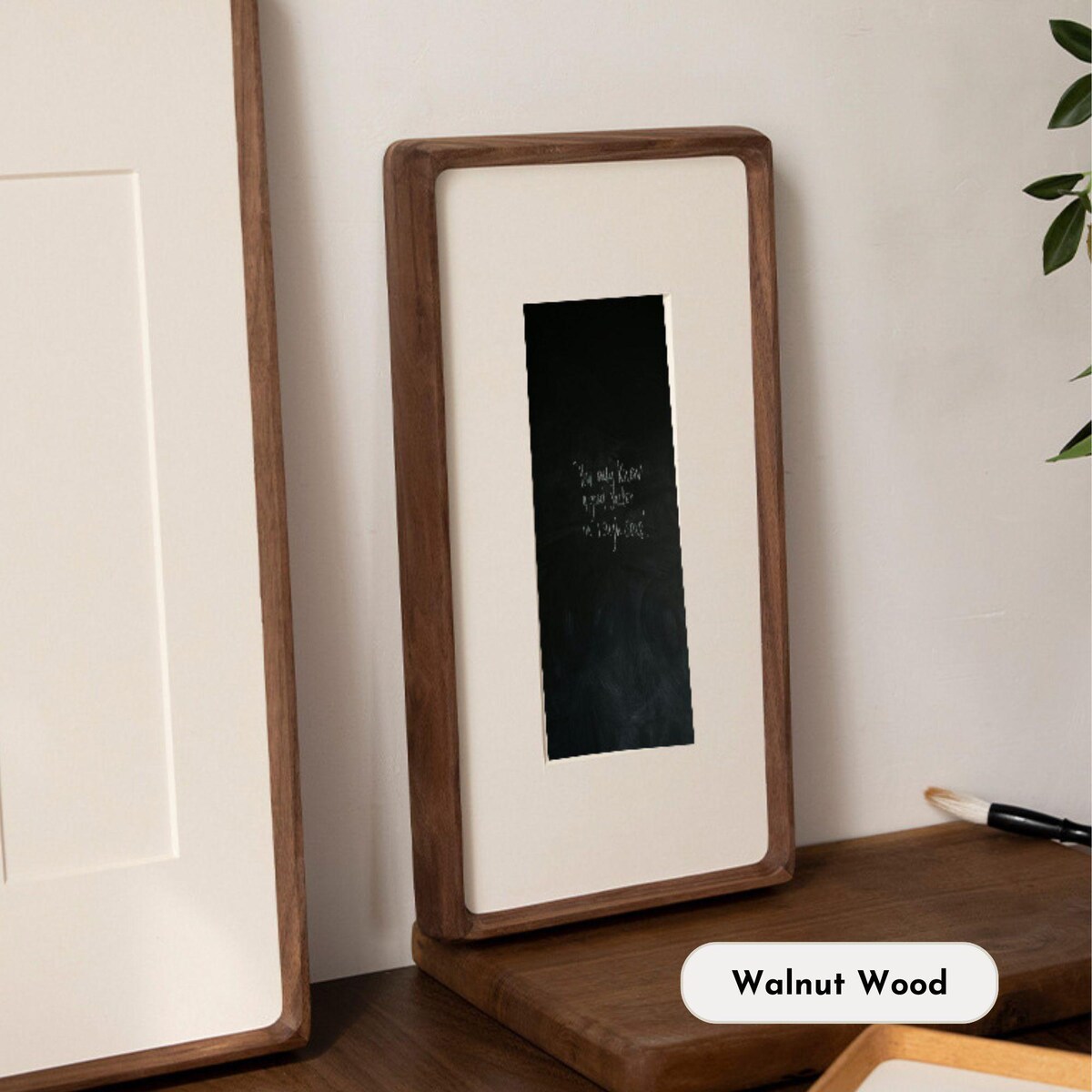 Walnut Photobooth Strip Frame, 3.9" x 7.9" in Walnut wood