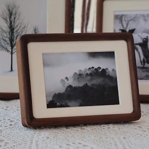 Solid Wood Picture Frame | Rustic Walnut & Teak Photo Frame | 4x6 to 16x20 | Handmade Hardwood Frame | Anniversary, Wedding, Home Gift