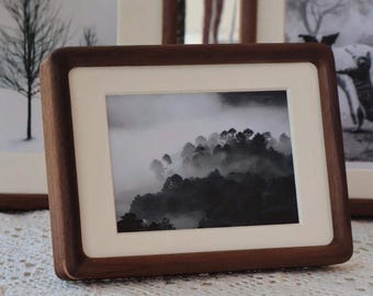 Solid Wood Picture Frame | Rustic Walnut & Teak Photo Frame | 4x6 to 16x20 | Handmade Hardwood Frame | Anniversary, Wedding, Home Gift