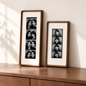 Photo Strip Frame, Solid Wood Photo Booth Frame for Photobooth Strips, Tickets, Pressed Flowers & Keepsakes | Keepline