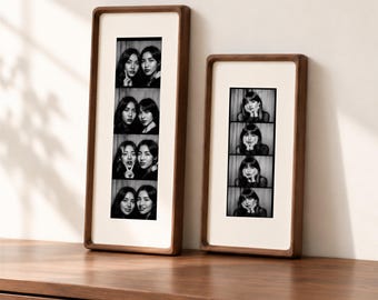 Photo Strip Frame, Solid Wood Photo Booth Frame for Photobooth Strips, Tickets, Pressed Flowers & Keepsakes | Keepline