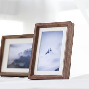 BLESS- HSH Solid Wood Picture Frame Rustic Walnut Wood Photo Frame Set Size from 6&quot; to 20&quot; Hardwood Frame Anniversary Engagement  Gift