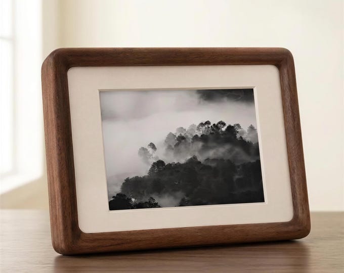 Solid Wood Picture Frame | Rustic Walnut & Teak Photo Frame | 4x6 to 16x20 | Handmade Hardwood Frame | Anniversary, Wedding, Home Gift