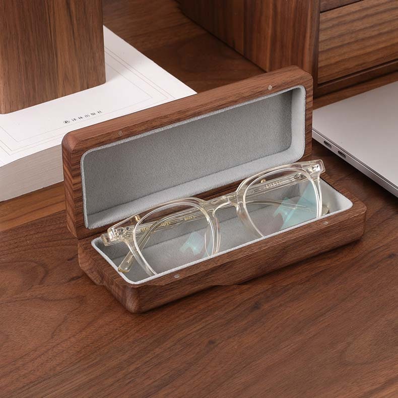 HSH Solid Wood Glasses Case Walnut Wood Hardwood Eyeglasses Etsy