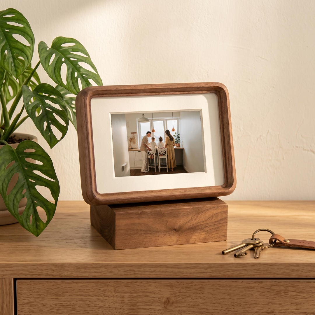 HAVEN- Solid Wood Picture Frame, Rustic Walnut Teak Wood Photo