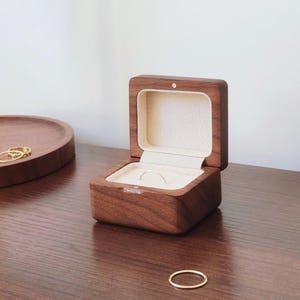 Premium Solid Wood Custom Ring Box - Personalized Wedding, Engagement ...