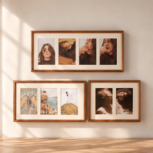 Multi Opening 4x6 Photo Frame, Solid Wood Collage Frame for 2–4 Photos, Walnut Teak Beech | GATHER