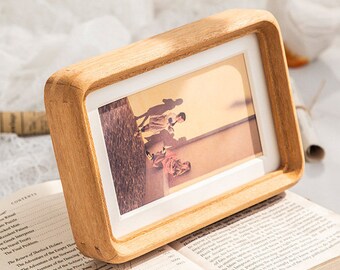 STAR- Solid Wood Picture Frame, Rustic Walnut Teak Wood Photo Frame Set, Size from 4" to A4, Hardwood Frame Set