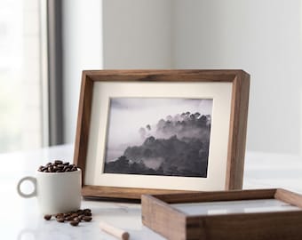Studio Frame - Solid Wood Picture Frame, Walnut or Teak Photo Frame, Modern Tabletop Frame for Family Photos & Home Decor