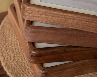 Solid Wood Picture Frame, Rustic Walnut Wood Teak Wood Photo Frame, Size from 4x6" to 16x20" , Hardwood Frame Anniversary Engagement  Gift