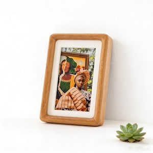 Rustic Walnut Wood Picture Frame: Solid Wood Retro Photo Display