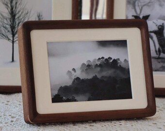 Solid Wood Picture Frame | Rustic Walnut & Teak Photo Frame | 4x6 to 16x20 | Handmade Hardwood Frame | Anniversary, Wedding, Home Gift