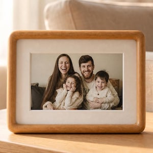Rustic Walnut Wood Picture Frame: Solid Wood Retro Photo Display