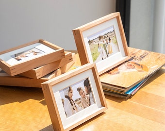 Studio Frame - Solid Wood Picture Frame, Rustic Beech Wood Photo Frame, Size from 6" to 20", Hardwood Frame Set Anniversary Engagement  Gift