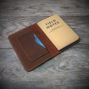 The Surveyor Fine Leather Pocket Journal Cover for Field Notes