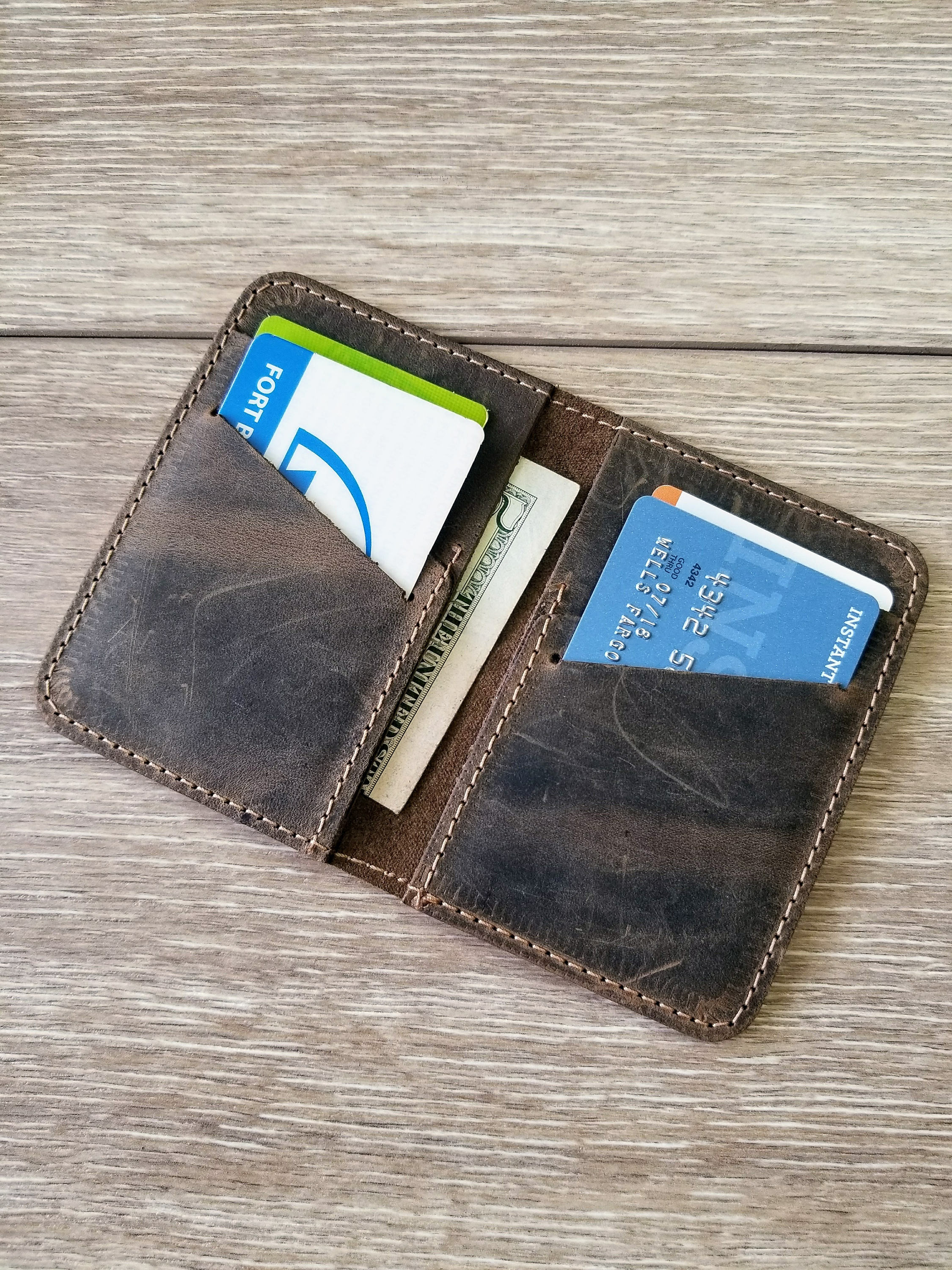 Portafoglio uomo tasca anteriore portafoglio uomo | Etsy Italia