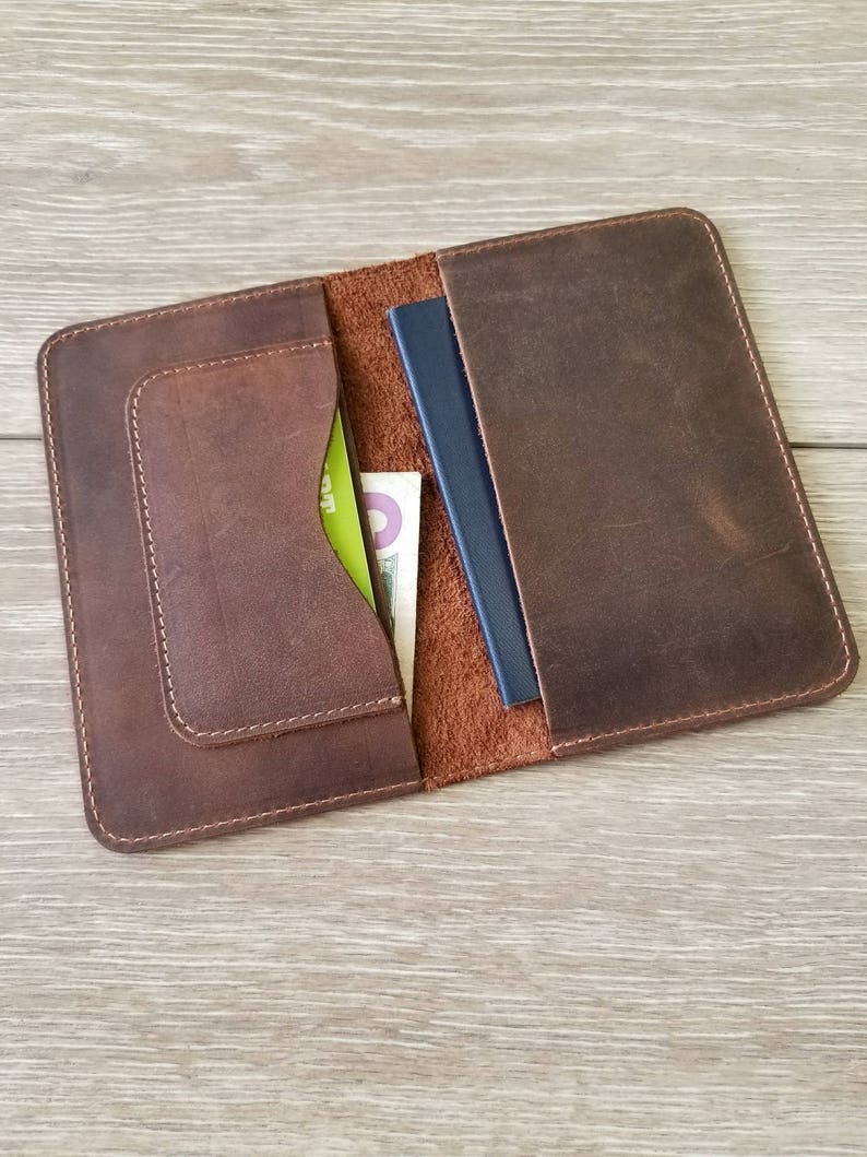 Mens wallet travel journal with pockets passport wallet | Etsy