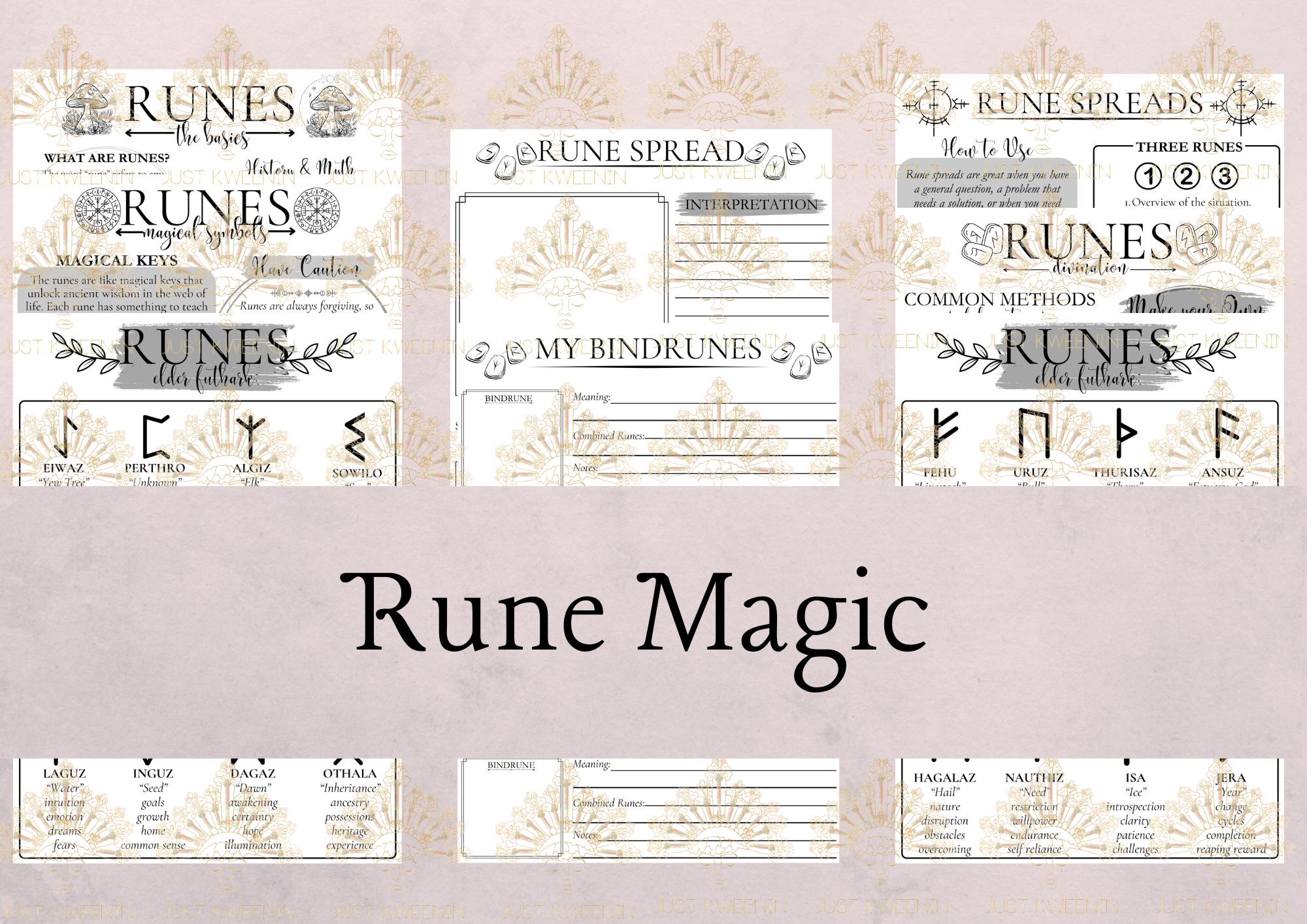 Elder Futhark Runes | Rune Cheat Sheets | Rune Guide | Instant Download ...