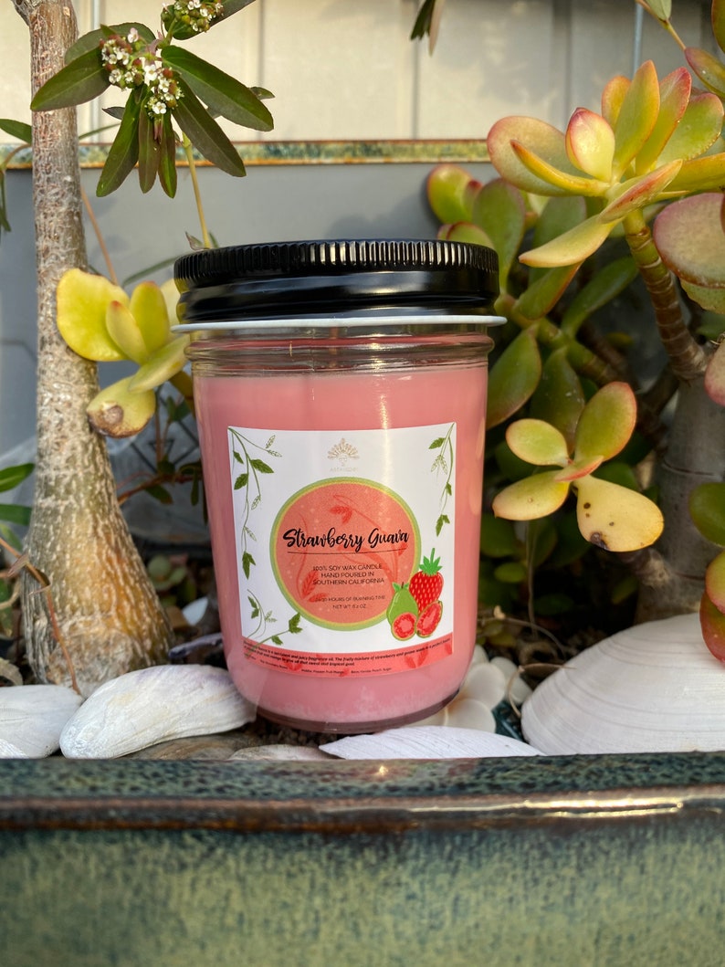 Strawberry Guava Candle Strawberry Guava Soy Wax Candle Soy | Etsy