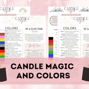 Páginas imprimíveis de grimório de magia de velas, páginas BOS, significado de velas, PDF de magia de velas, wicca, livro das sombras, páginas de grimório, magia de velas