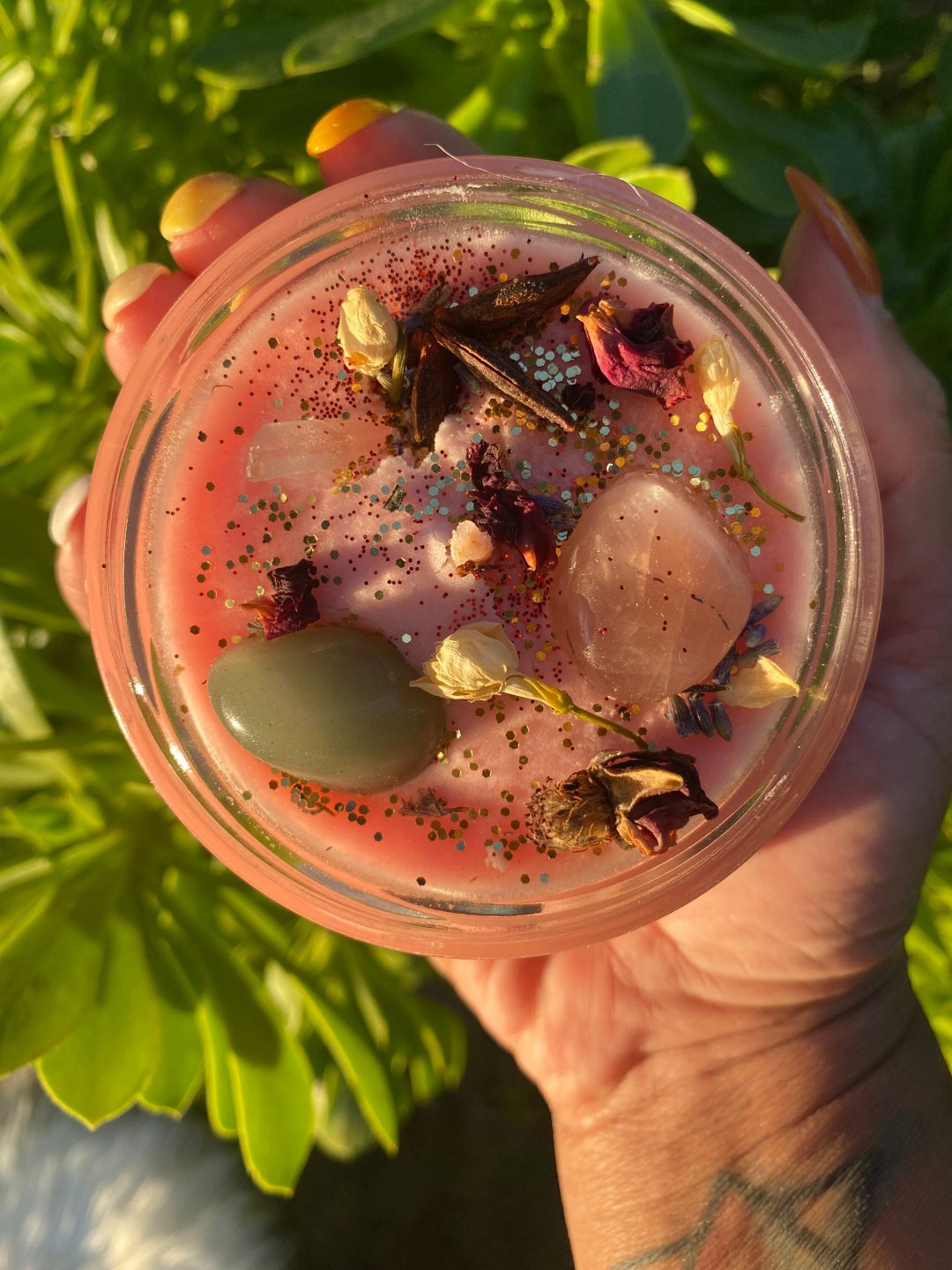 Aphrodite Fertility Candle Infused With Healing Crystals Hope Candle