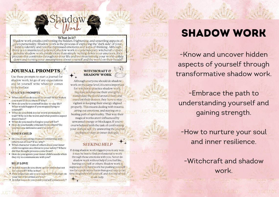 Shadow Work Printable Pages, Witchcraft 101, Basics of Witchcraft ...