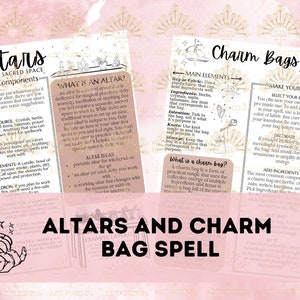 Altars Guide & Worksheet, Printable Pages, Baby Witch Beginner Grimoire Book Of Shadows Printable Pages, BOS Pages, Digital Download