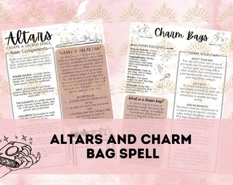 Altars Guide & Worksheet, Printable Pages, Baby Witch Beginner Grimoire Book Of Shadows Printable Pages, BOS Pages, Digital Download