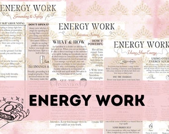 Energiearbeit druckbare Grimoire Seiten , druckbare Grimoire Seiten und Buch der Schatten Seiten, Grundlagen der Hexerei 101, BOS Einführung in die Hexerei