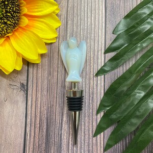 エンジェルオーラクォーツ、エンジェルワインストッパー、女性用ホームバーアクセサリー、バーカートアクセサリー、ブライダルや結婚式の装飾、独身パーティー