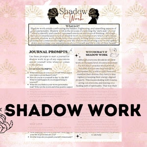 Shadow Work Printable Pages, Witchcraft 101, Basics of Witchcraft Printable Grimoire BOS Pages,  Witchcraft Grimoire Pages, Printable PDF