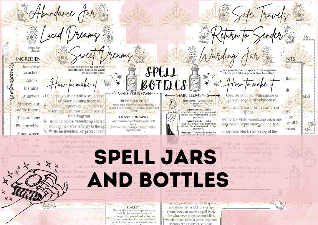 Witch Bottle, Money Spell Bottle, Money Jar, Prosperity Spell Jar ...