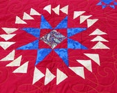 Unique Amish style Stars with Flying Geese FINISHED QUILT - Great Graphic look